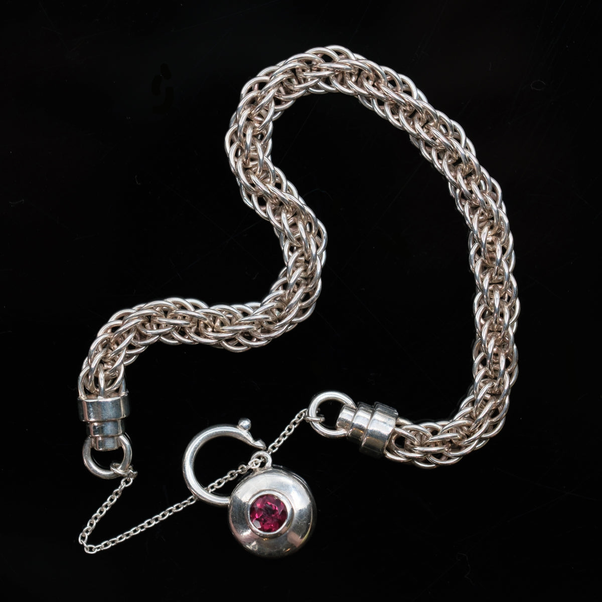 Milky Way – handmade sterling silver bracelet by Matthew Street Jewellery, view 2