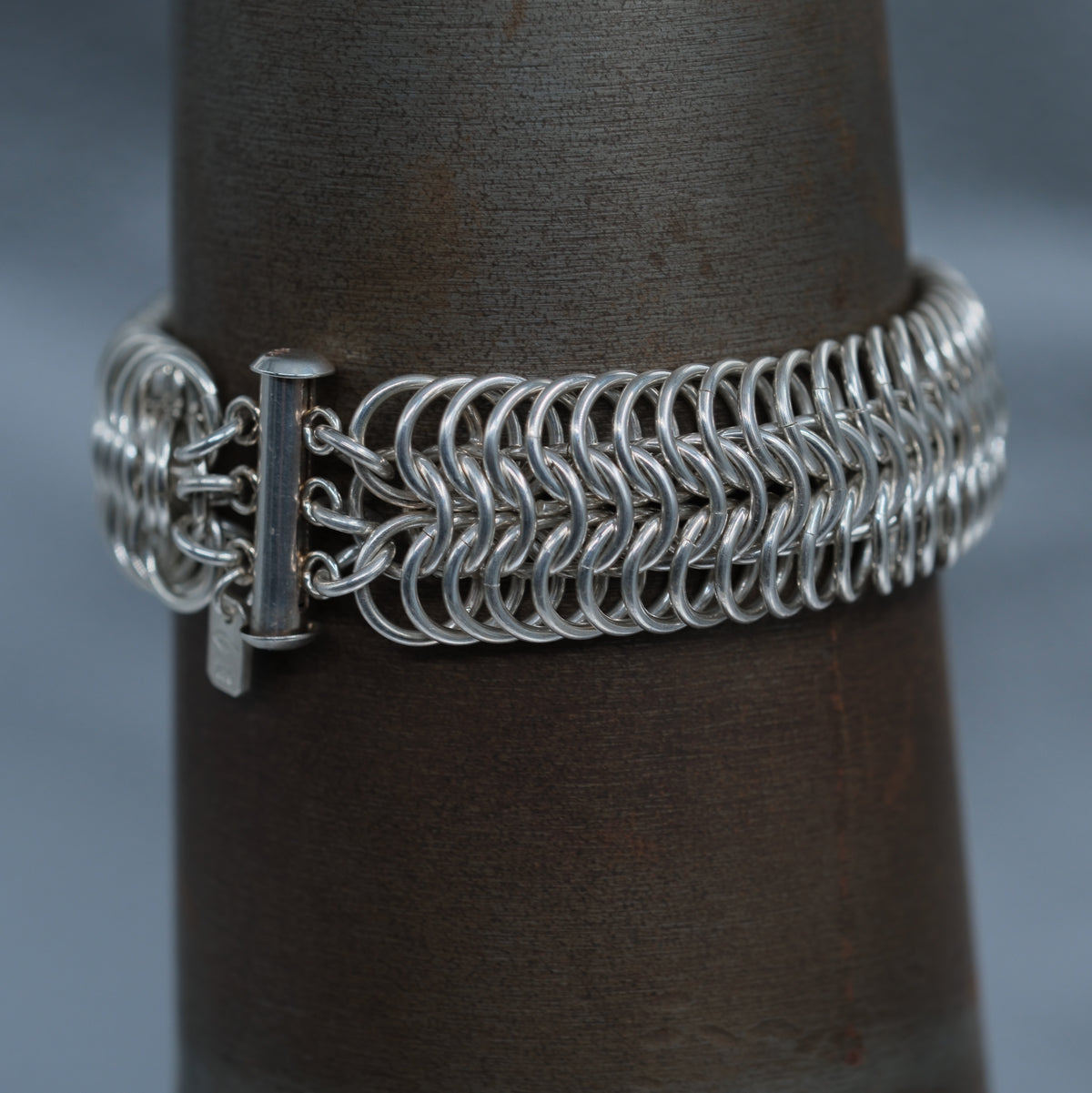 Silver River – handmade sterling silver bracelet by Matthew Street Jewellery, view 2