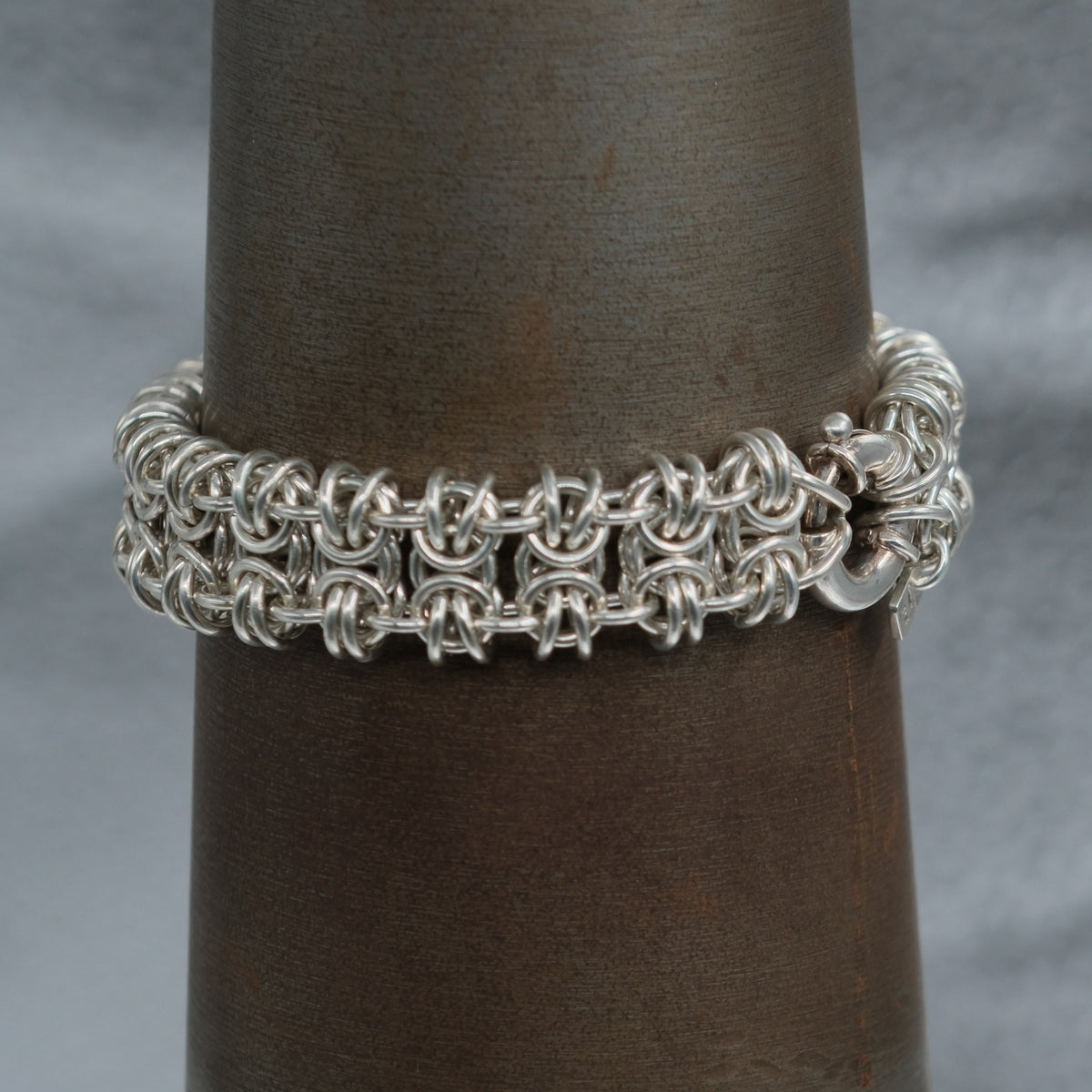 Bracelet #36 – handmade sterling silver bracelet by Matthew Street Jewellery, view 3