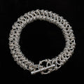 Jewelled Serpent – handmade sterling silver bracelet by Matthew Street Jewellery