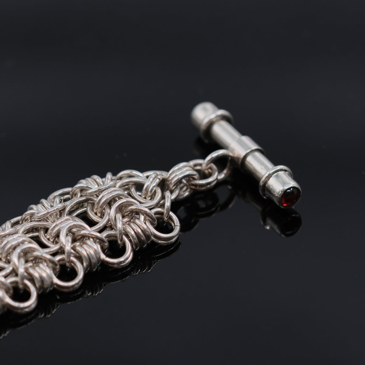 Floral Lace – handmade sterling silver bracelet by Matthew Street Jewellery, view 2