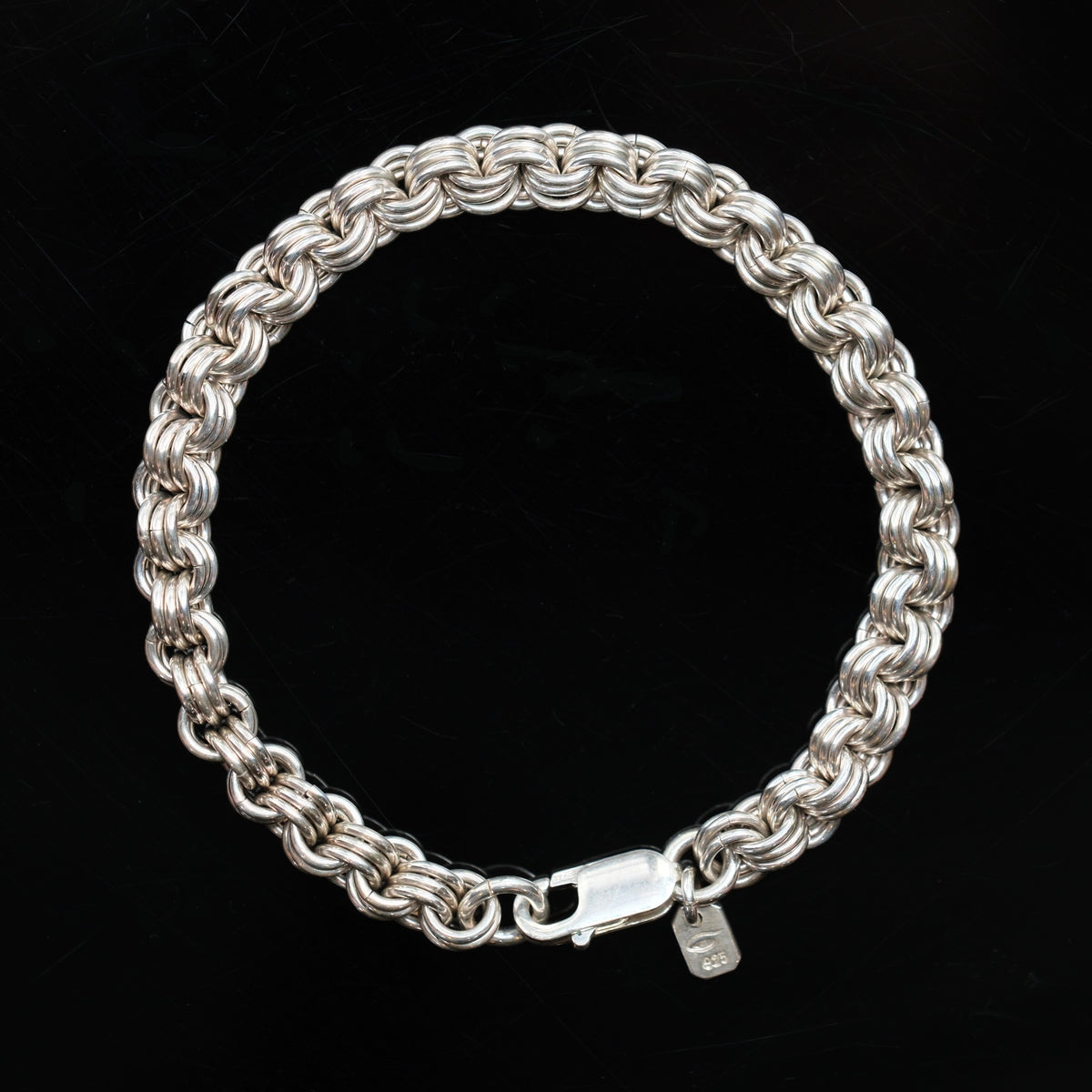 Triple Down – handmade sterling silver bracelet by Matthew Street Jewellery