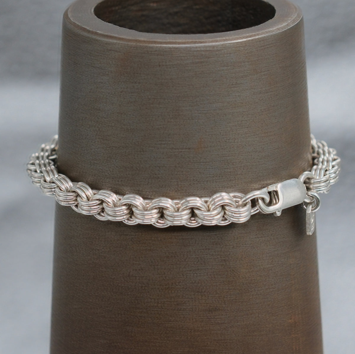 Triple Down – handmade sterling silver bracelet by Matthew Street Jewellery, view 3