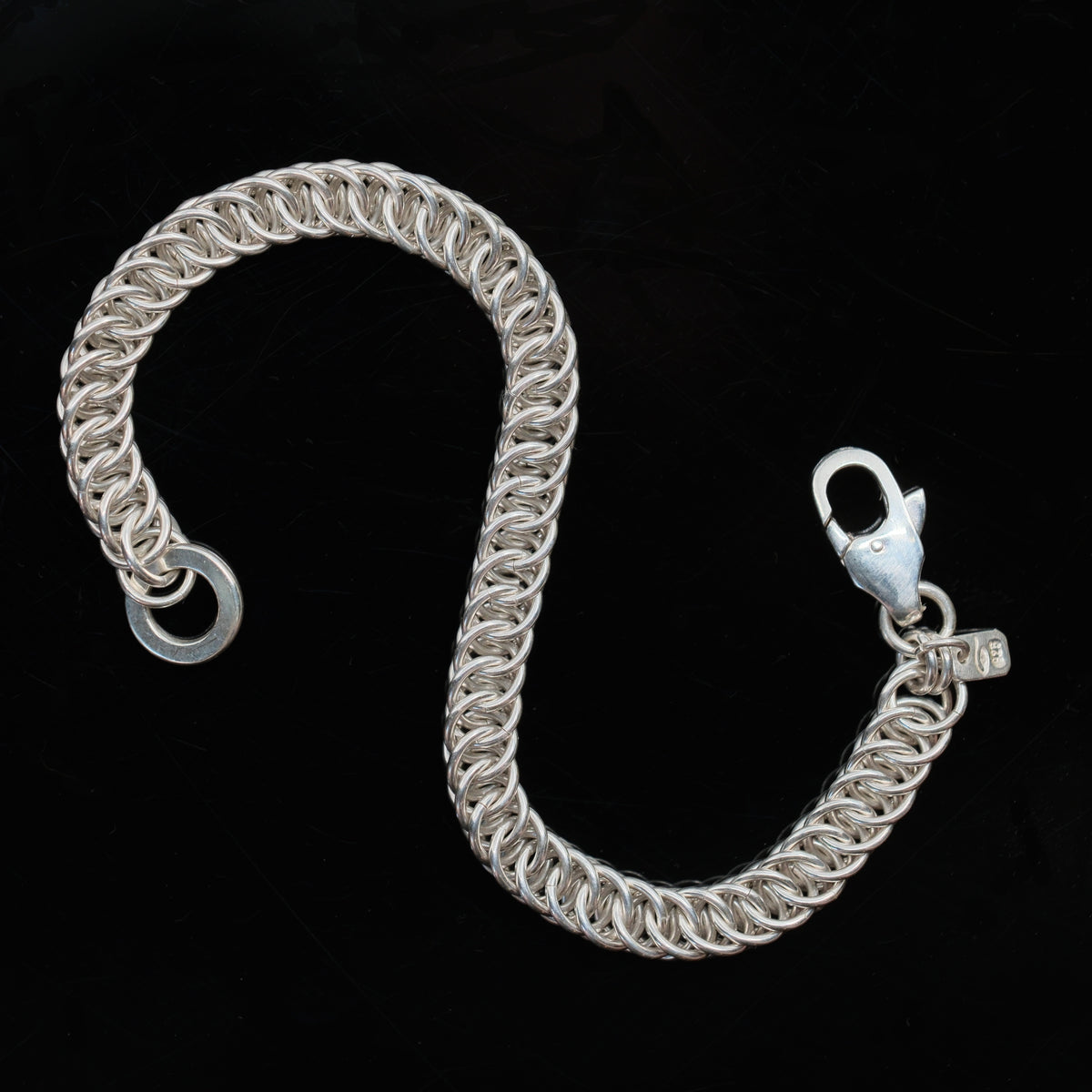 Half Persian Bracelet – handmade sterling silver bracelet by Matthew Street Jewellery, view 2