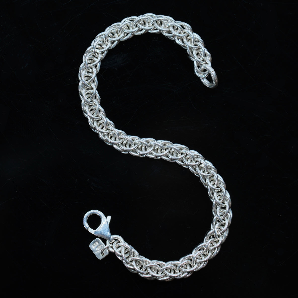 Moonlight / Sunlight – handmade sterling silver bracelet by Matthew Street Jewellery, view 3
