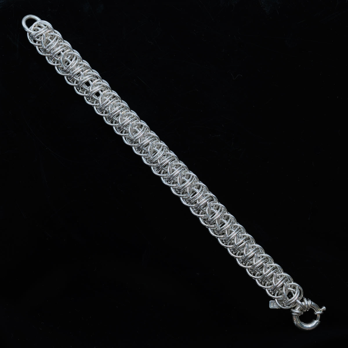 Silver-Wyrm – handmade sterling silver bracelet by Matthew Street Jewellery, view 2