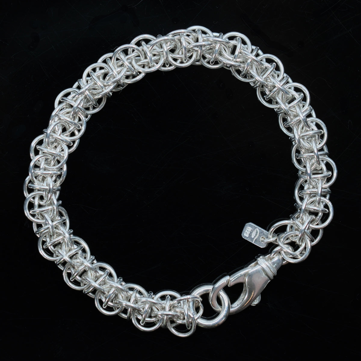 Bubbling Along #2 – handmade sterling silver bracelet by Matthew Street Jewellery
