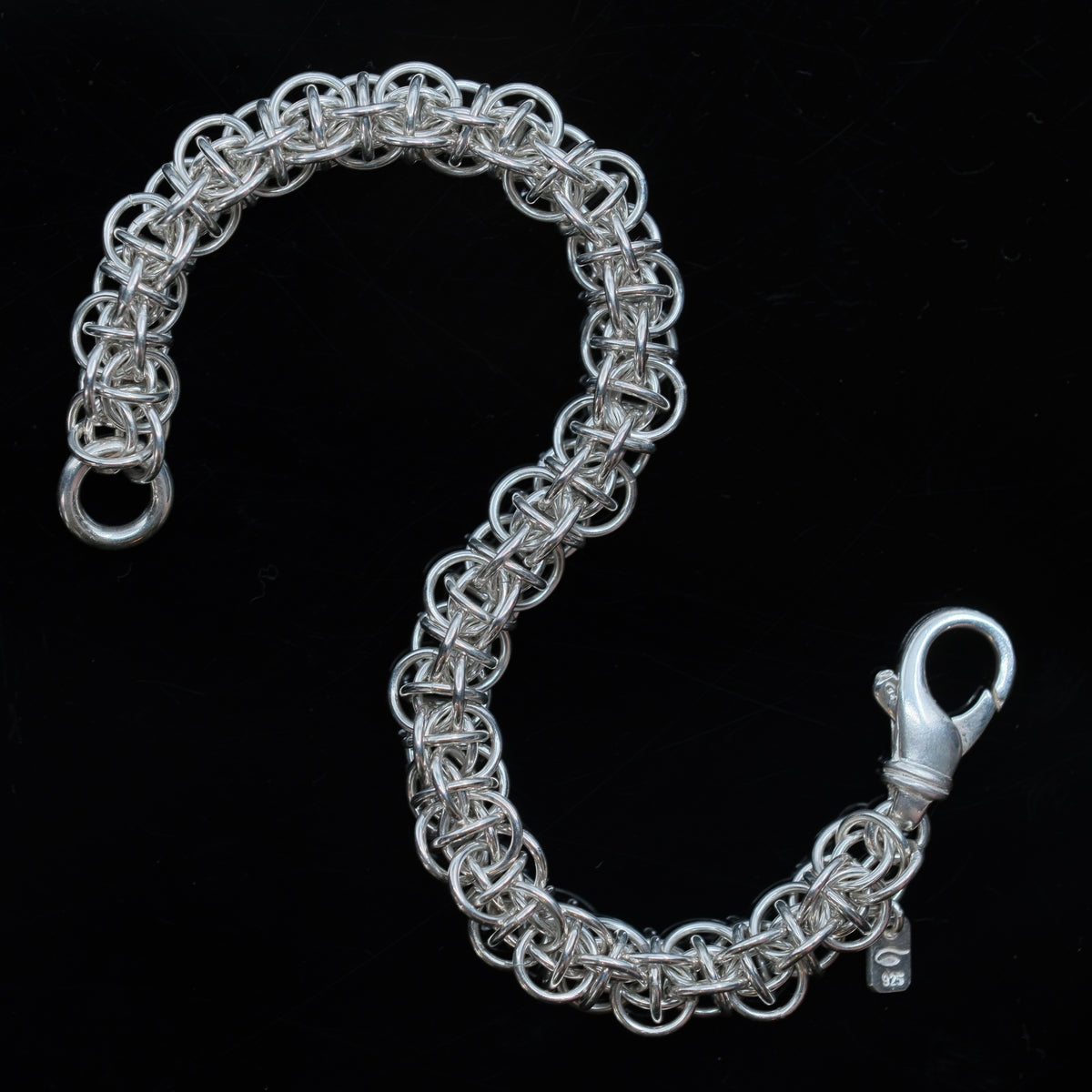 Bubbling Along #2 – handmade sterling silver bracelet by Matthew Street Jewellery, view 2
