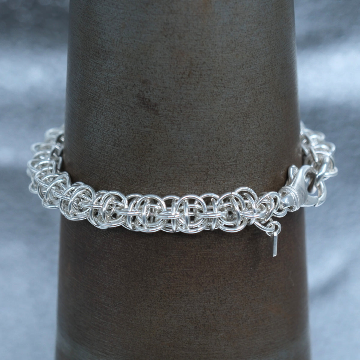 Bubbling Along #2 – handmade sterling silver bracelet by Matthew Street Jewellery, view 3