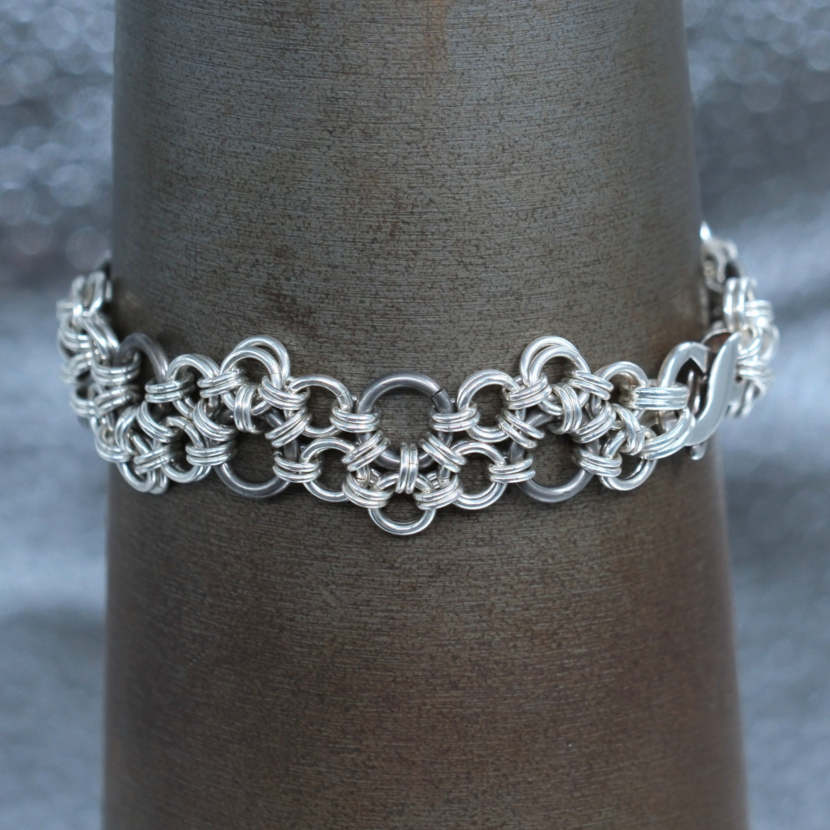 Stepping Stones – handmade sterling silver bracelet by Matthew Street Jewellery, view 3