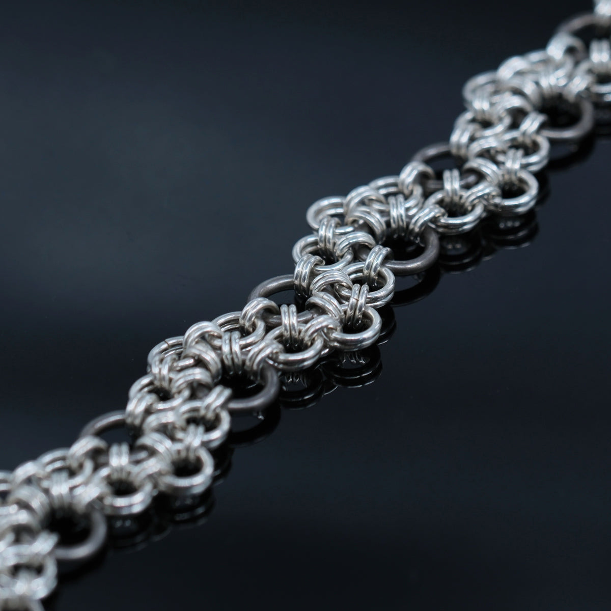 Stepping Stones – handmade sterling silver bracelet by Matthew Street Jewellery, view 2