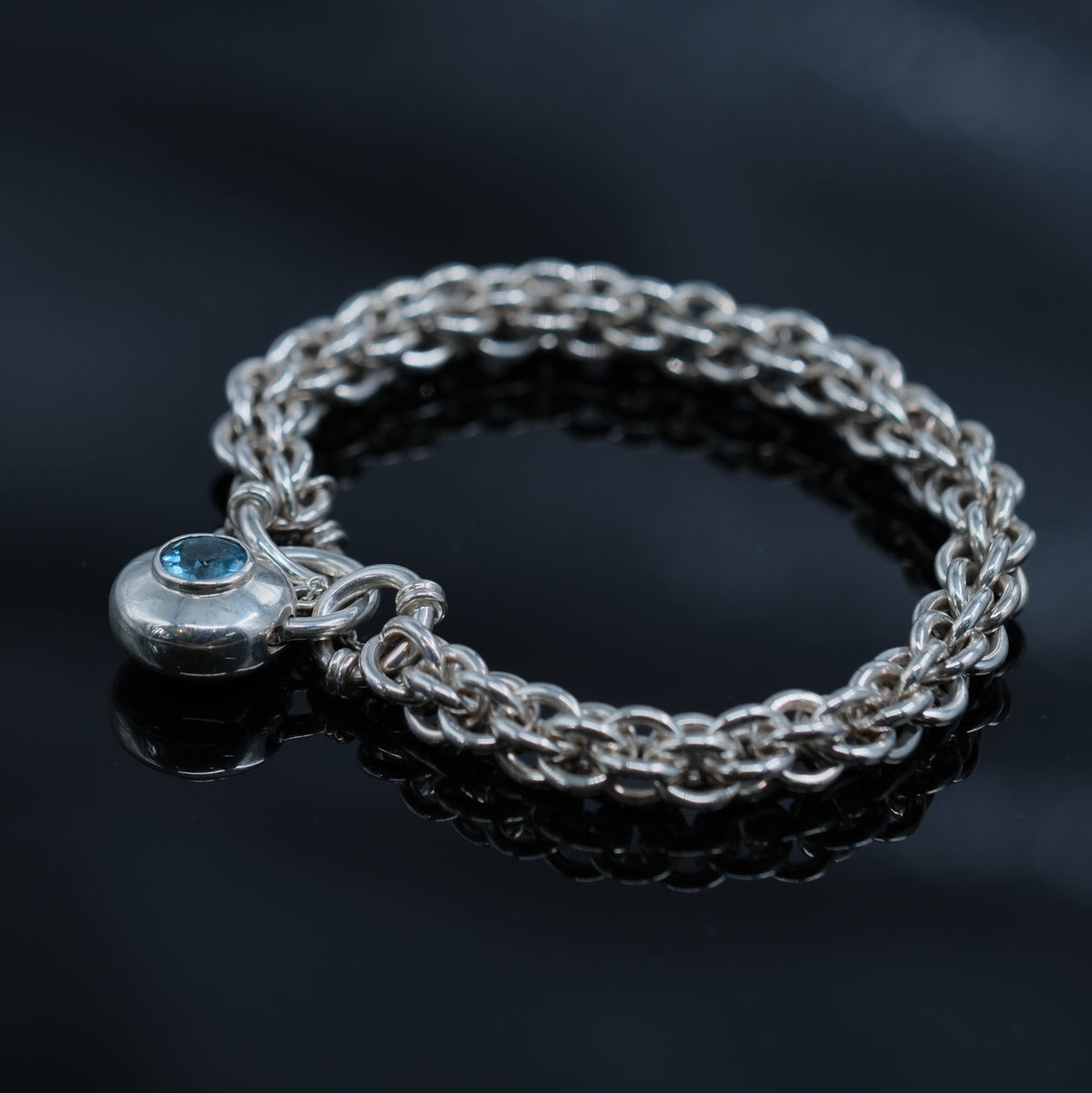 Celestial Harmony – handmade sterling silver bracelet by Matthew Street Jewellery, view 2