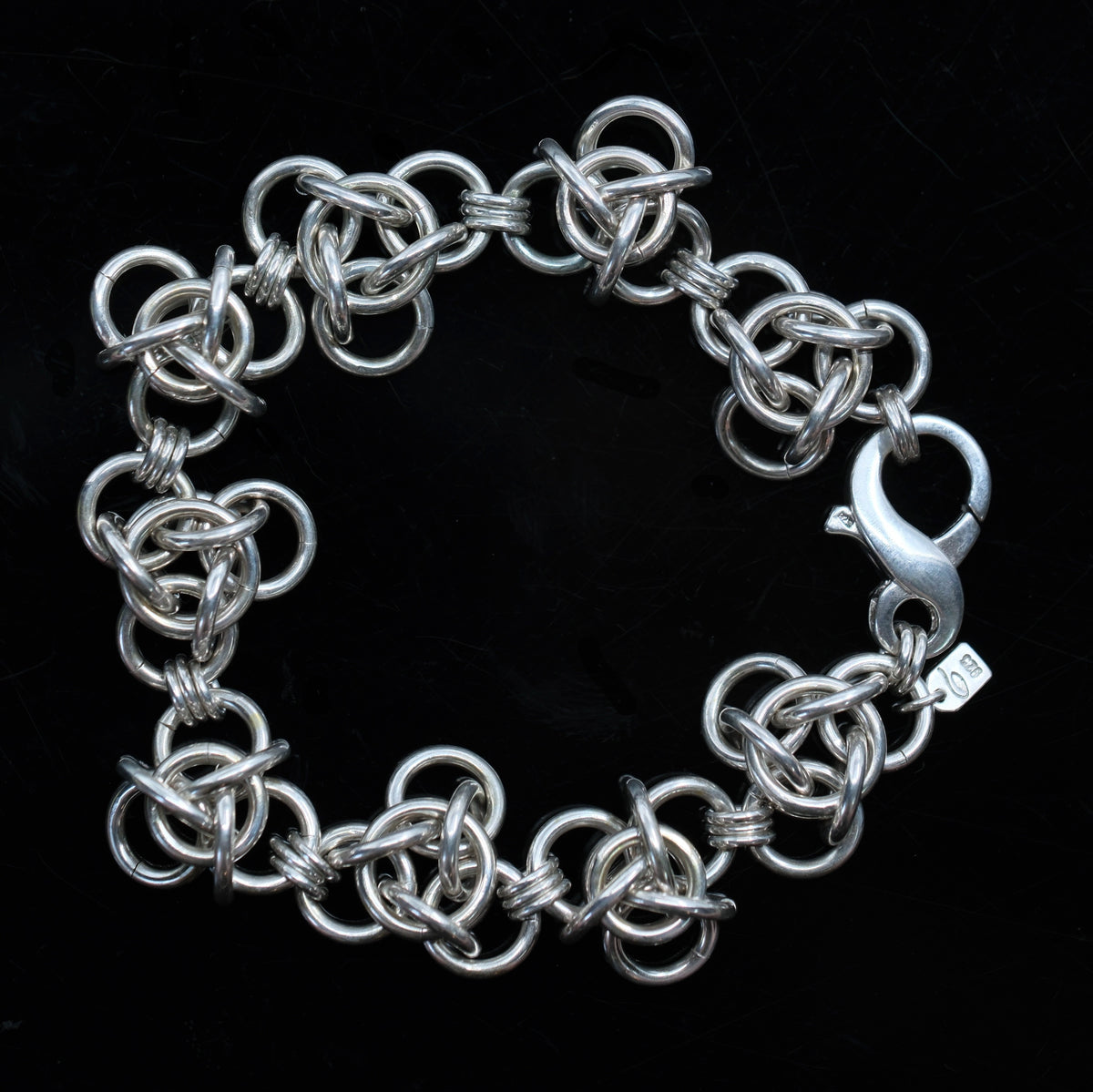Bloom – handmade sterling silver bracelet by Matthew Street Jewellery, view 2