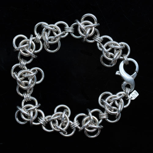 Bloom – handmade sterling silver bracelet by Matthew Street Jewellery, view 2