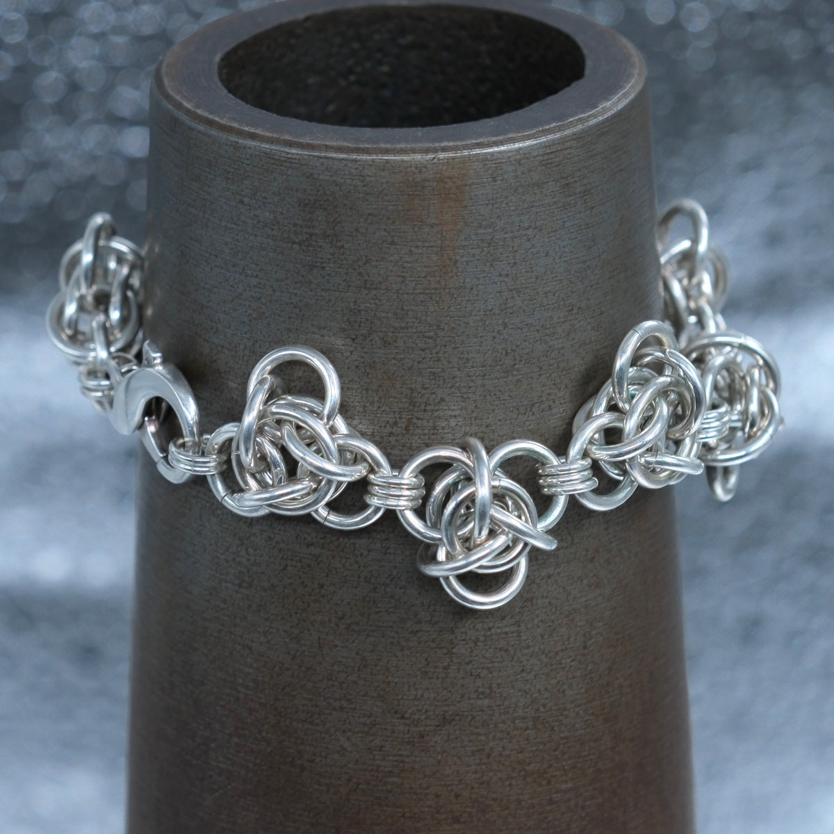 Bloom – handmade sterling silver bracelet by Matthew Street Jewellery, view 3