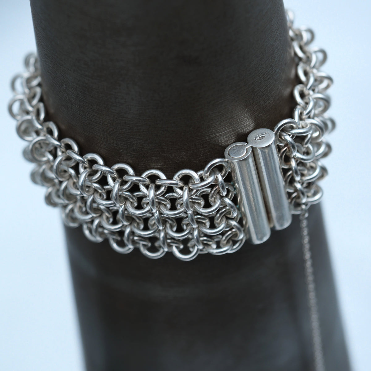 So Many Circles – Circle Lattice – handmade sterling silver bracelet by Matthew Street Jewellery, view 3