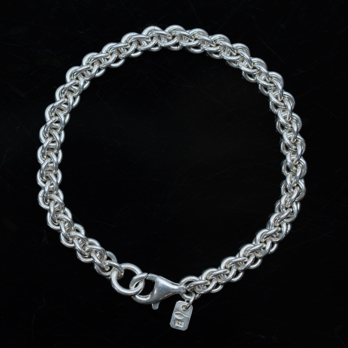 Thrice – handmade sterling silver bracelet by Matthew Street Jewellery