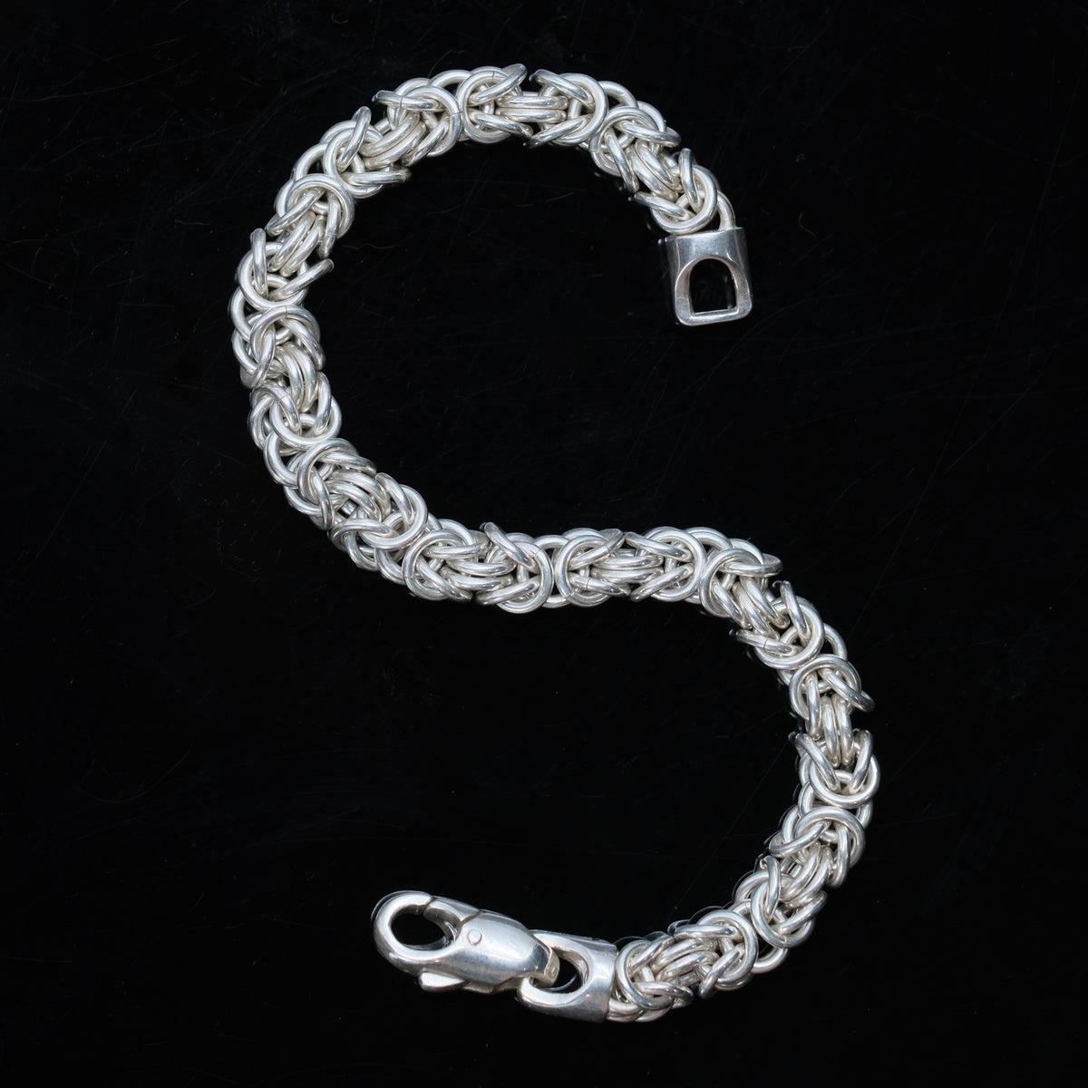 Byzantine – handmade sterling silver bracelet by Matthew Street Jewellery, view 2