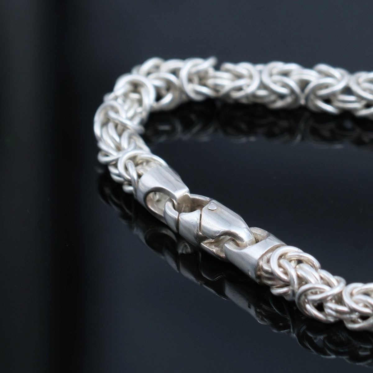 Byzantine – handmade sterling silver bracelet by Matthew Street Jewellery, view 3