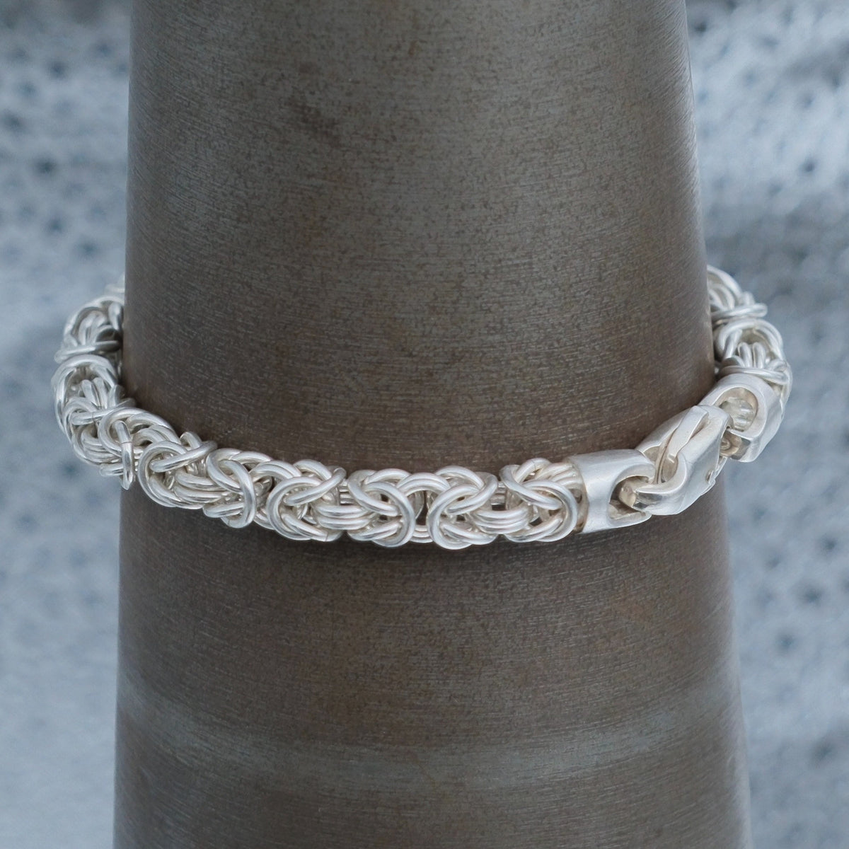 Byzantine – handmade sterling silver bracelet by Matthew Street Jewellery, view 4