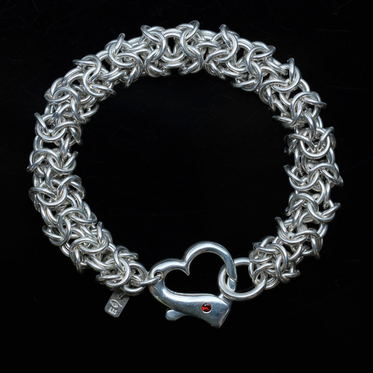 Heartfelt – handmade sterling silver bracelet by Matthew Street Jewellery