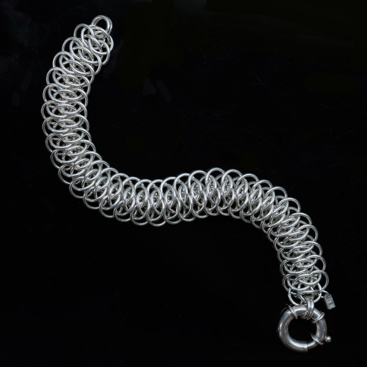 Basilisk – handmade sterling silver bracelet by Matthew Street Jewellery