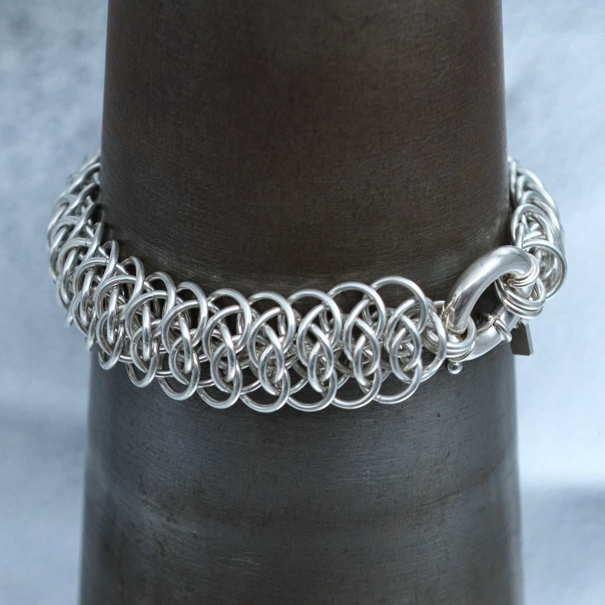 Basilisk – handmade sterling silver bracelet by Matthew Street Jewellery, view 3