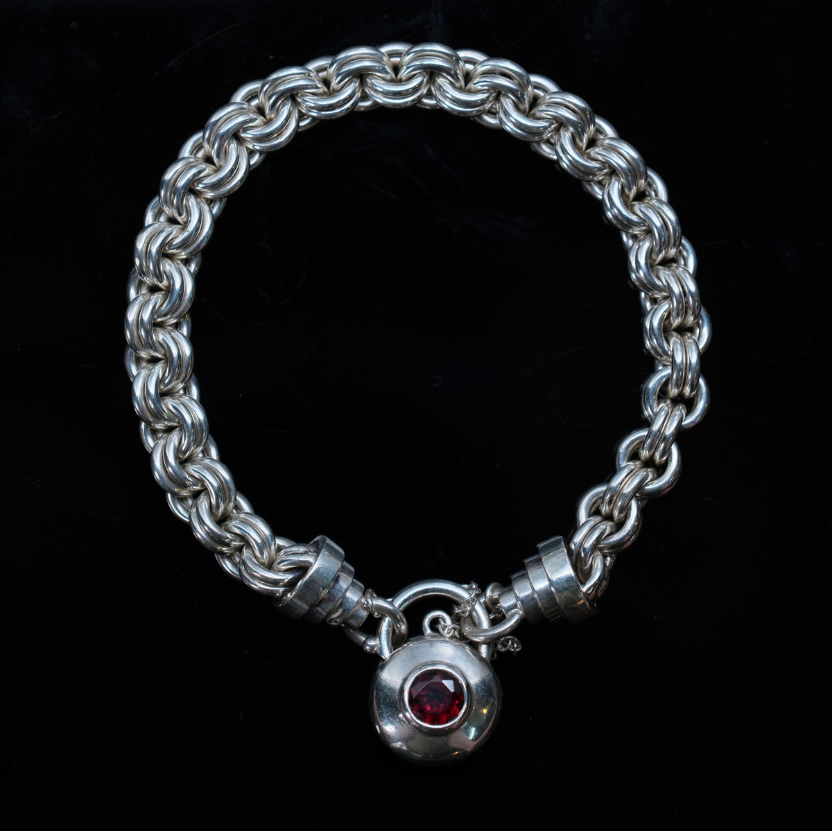 Two Together – handmade sterling silver bracelet by Matthew Street Jewellery