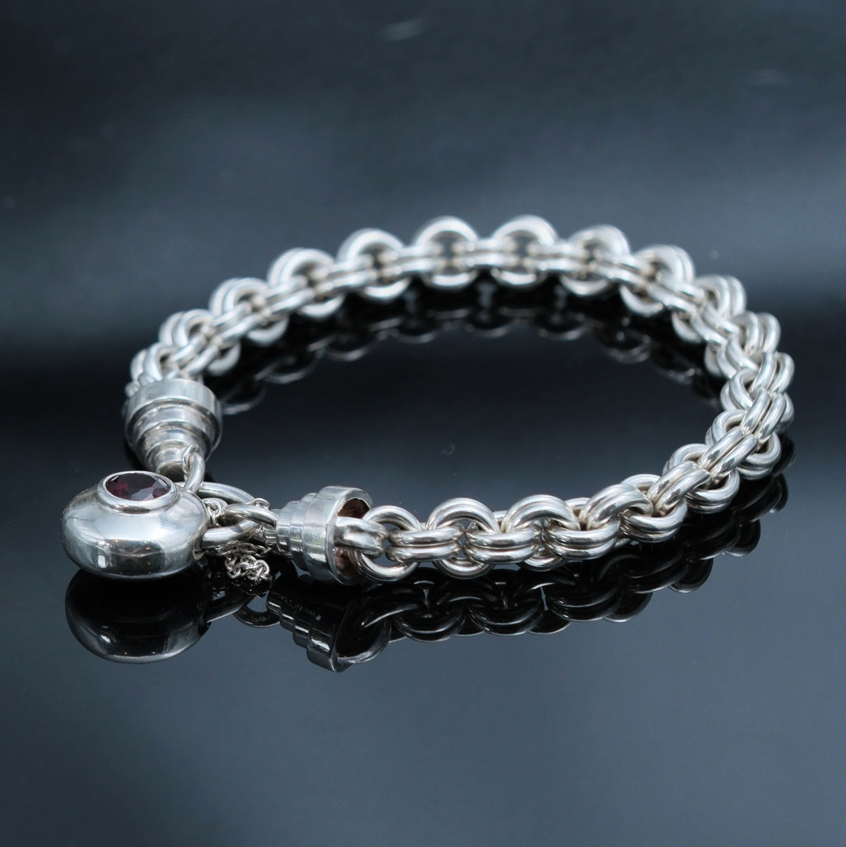 Two Together – handmade sterling silver bracelet by Matthew Street Jewellery, view 2