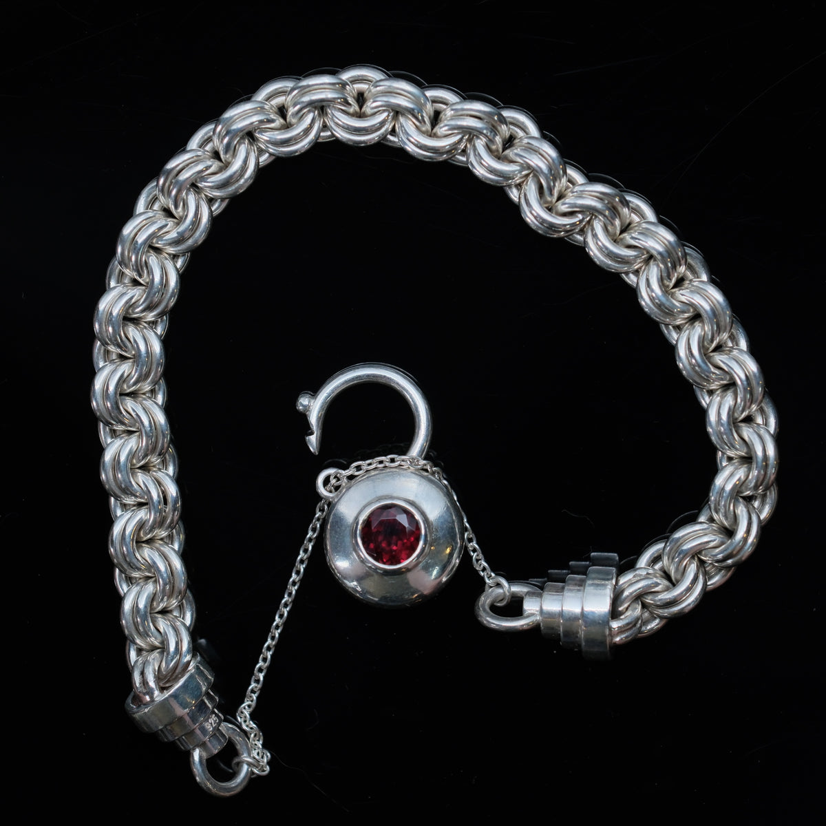 Two Together – handmade sterling silver bracelet by Matthew Street Jewellery, view 3