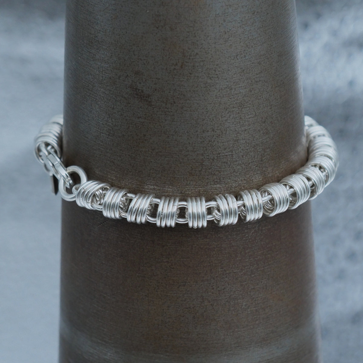 Orbital – handmade sterling silver bracelet by Matthew Street Jewellery, view 3