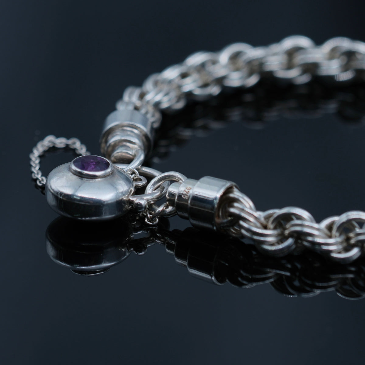 Silver Braid – handmade sterling silver bracelet by Matthew Street Jewellery, view 2