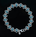 A Little Bit of Blue – handmade sterling silver bracelet by Matthew Street Jewellery