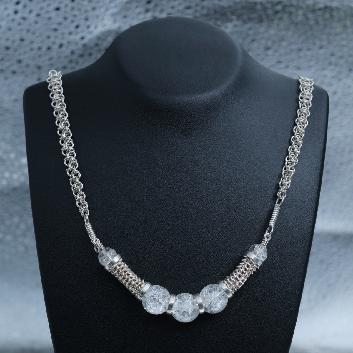 Quartz Necklace – handmade sterling silver necklace by Matthew Street Jewellery, view 3