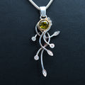 Hanging Vine – handmade gold & silver pendant by Matthew Street Jewellery