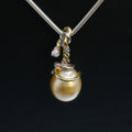 Golden Drop – handmade gold & silver pendant by Matthew Street Jewellery