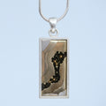 River Nuggets – handmade gold & silver pendant by Matthew Street Jewellery