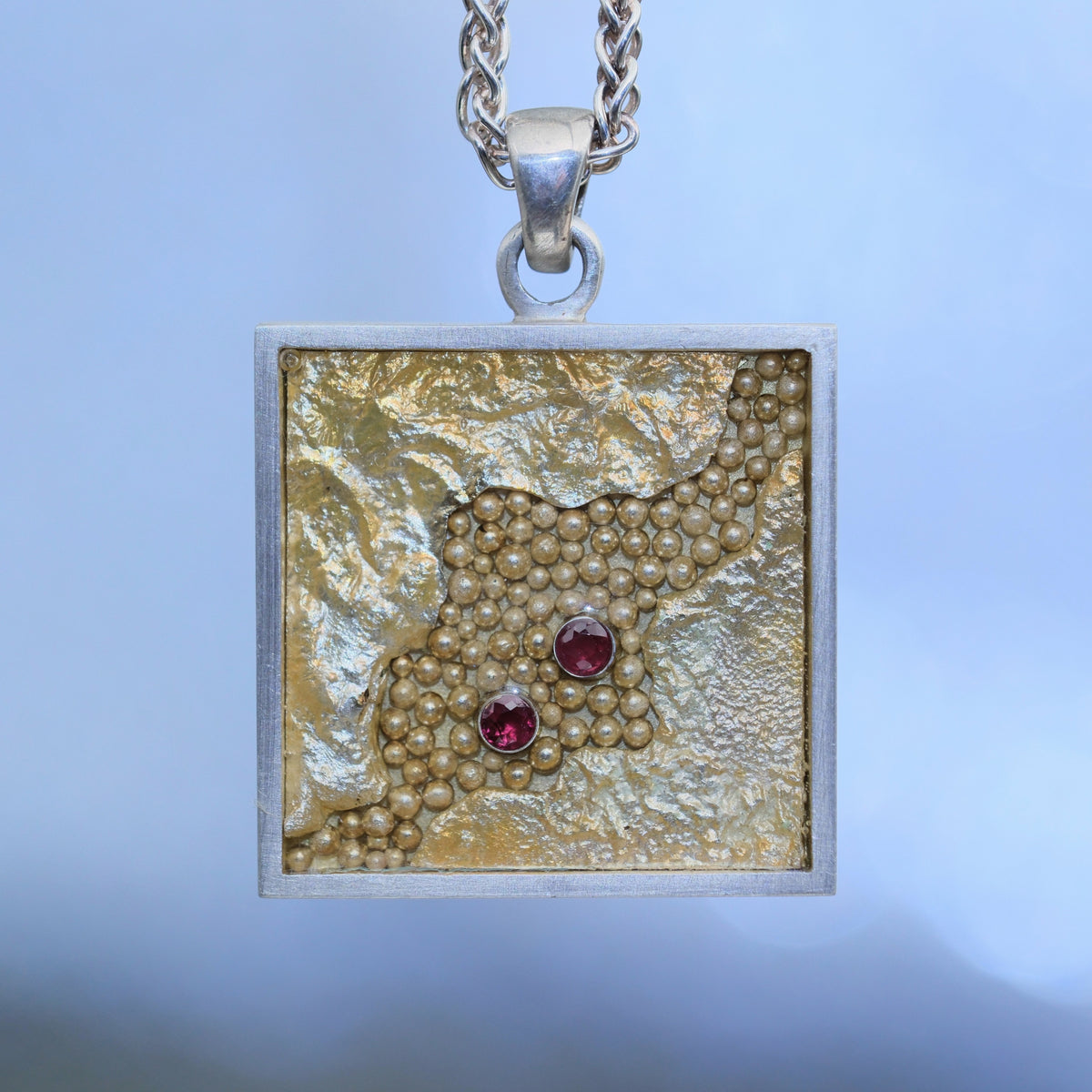 Plate Tectonics – handmade sterling silver pendant by Matthew Street Jewellery