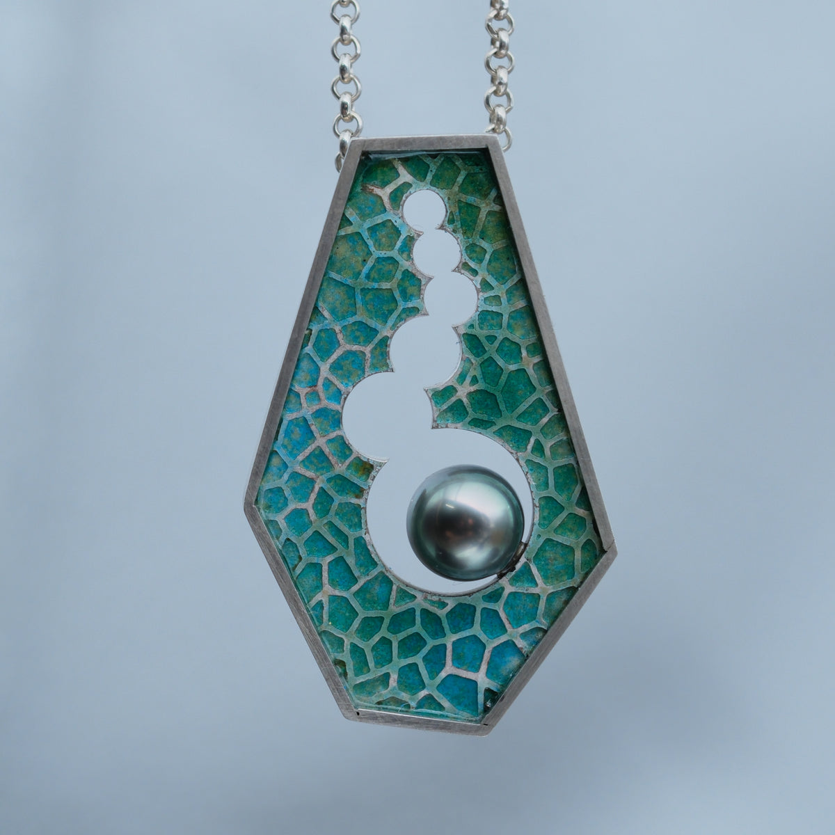 Bubble Chamber – handmade sterling silver pendant by Matthew Street Jewellery
