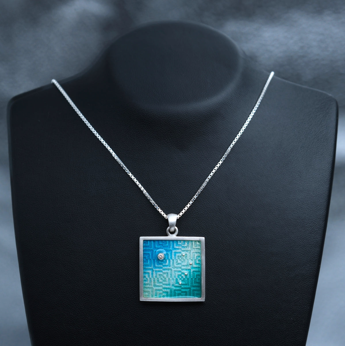 The Ditch – handmade sterling silver pendant by Matthew Street Jewellery, view 3