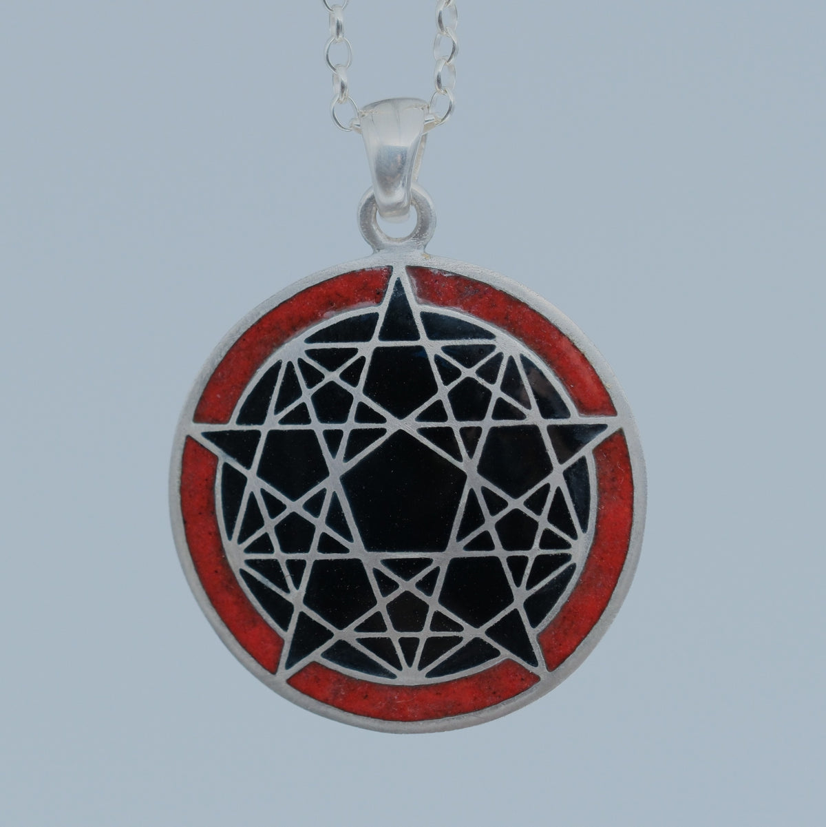 Twelve Stars – handmade sterling silver pendant by Matthew Street Jewellery