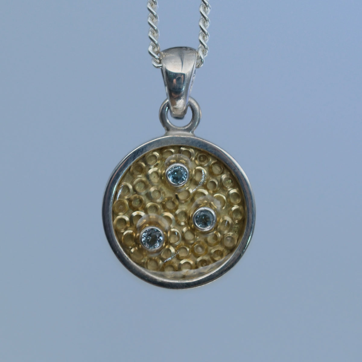 Spring of Wellbeing – handmade sterling silver pendant by Matthew Street Jewellery