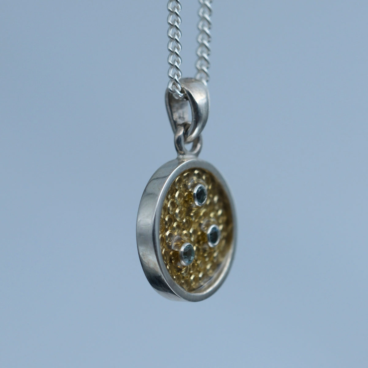 Spring of Wellbeing – handmade sterling silver pendant by Matthew Street Jewellery, view 2