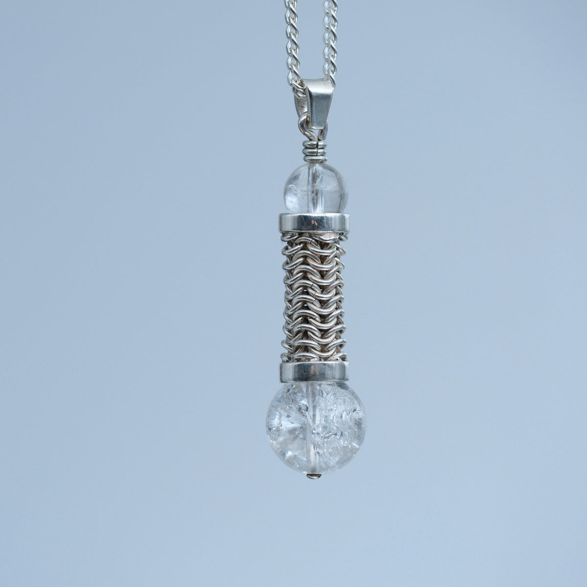 Tesla Coil – handmade sterling silver pendant by Matthew Street Jewellery