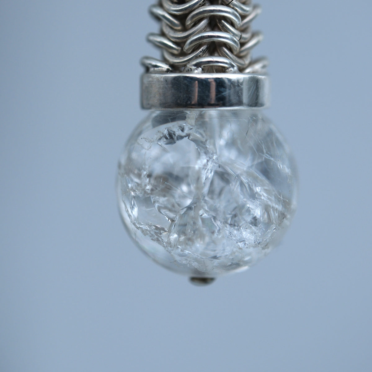 Tesla Coil – handmade sterling silver pendant by Matthew Street Jewellery, view 2