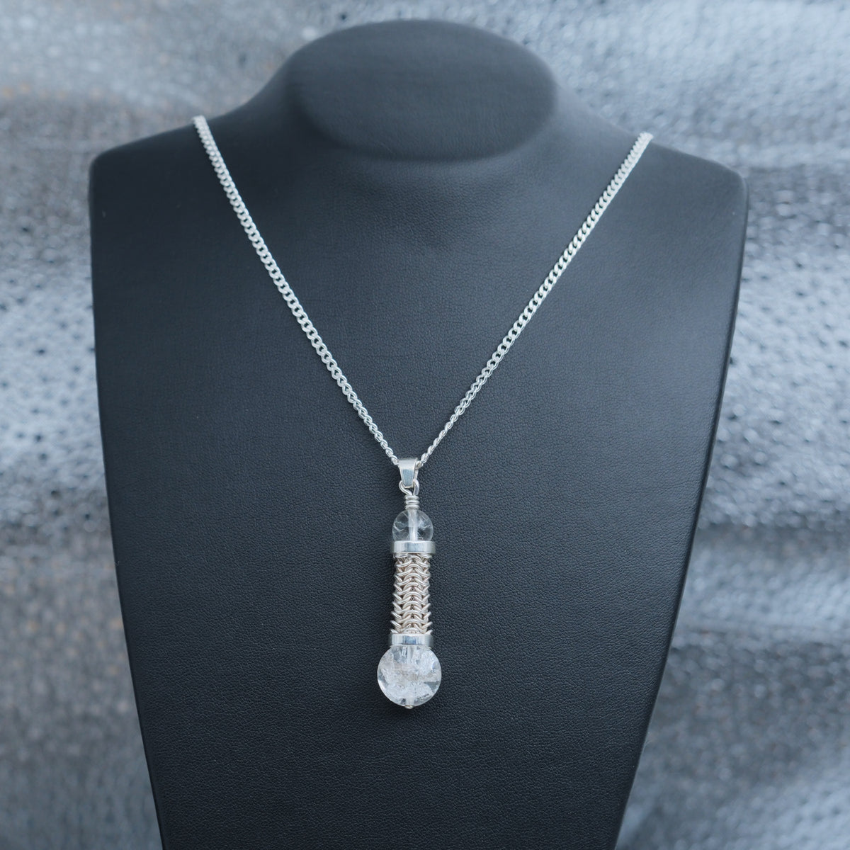Tesla Coil – handmade sterling silver pendant by Matthew Street Jewellery, view 3