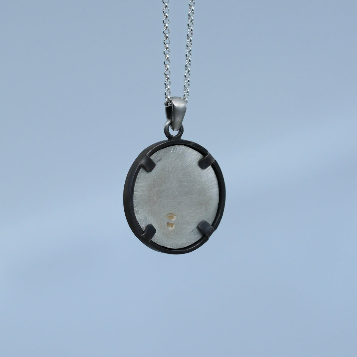 Celestial – handmade sterling silver pendant by Matthew Street Jewellery, view 3