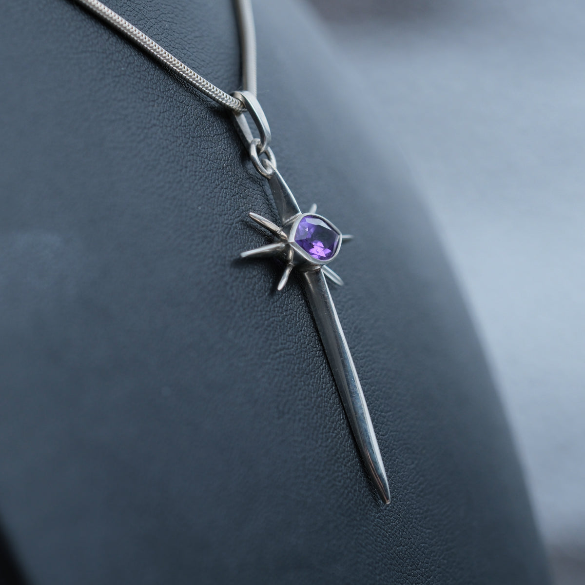 Eye of God – handmade sterling silver pendant by Matthew Street Jewellery, view 2