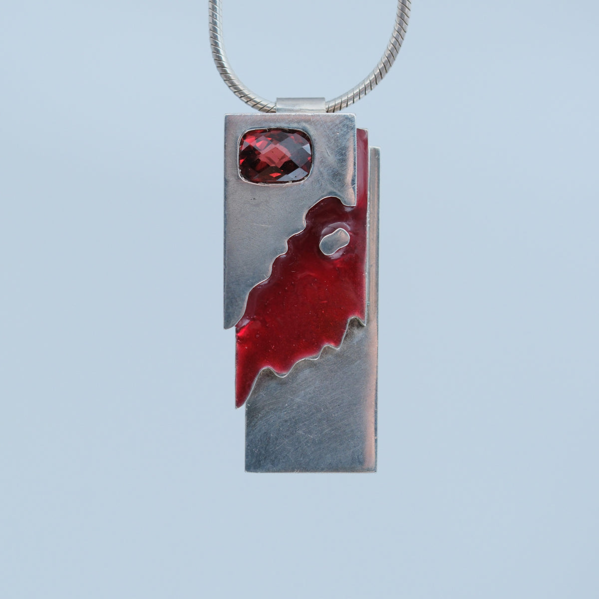 Fissure – handmade sterling silver pendant by Matthew Street Jewellery