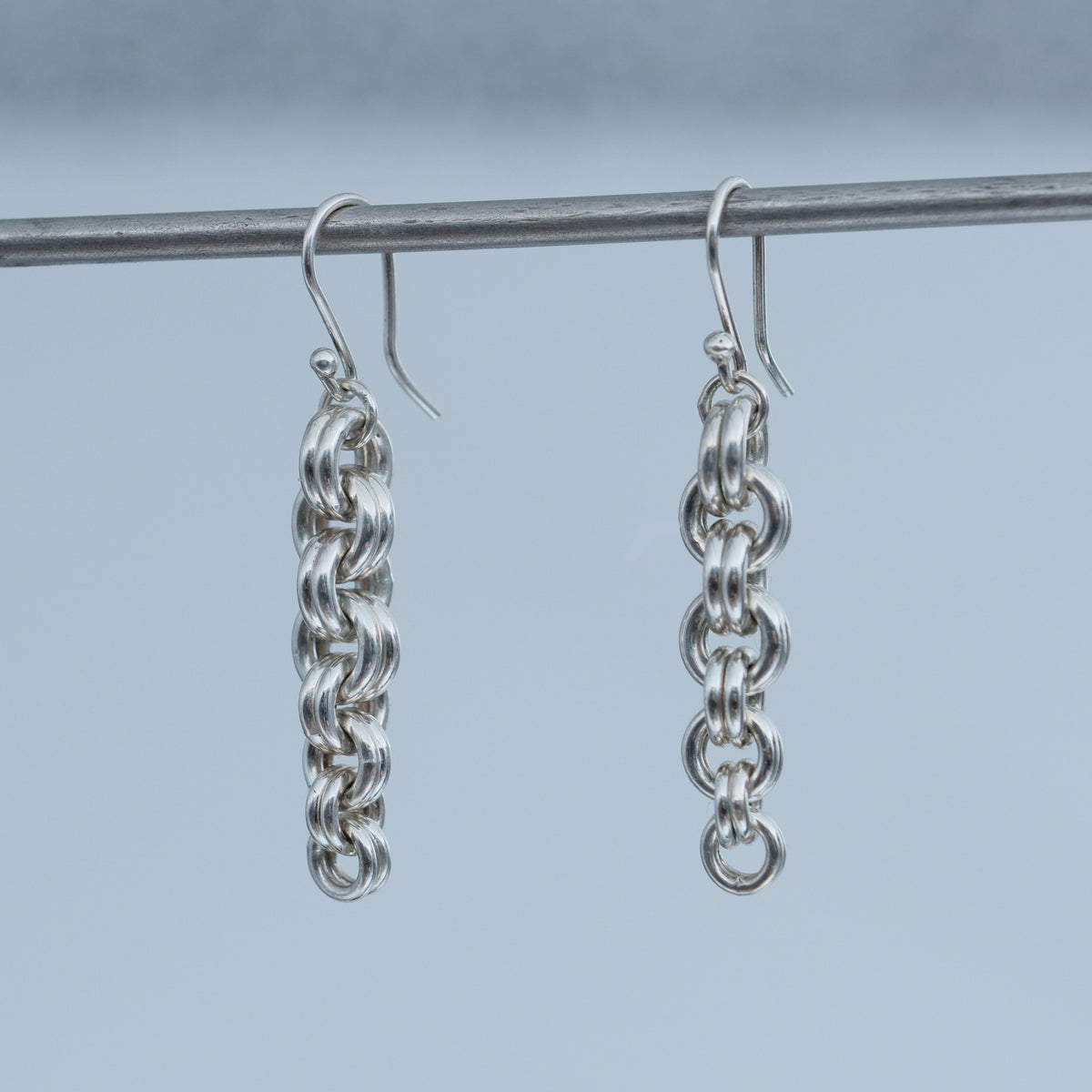 Two Together Earrings – handmade sterling silver earrings by Matthew Street Jewellery